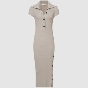 NWT REISS Mason Bodycon Knitted Dress C85-766 Neutral XS $290